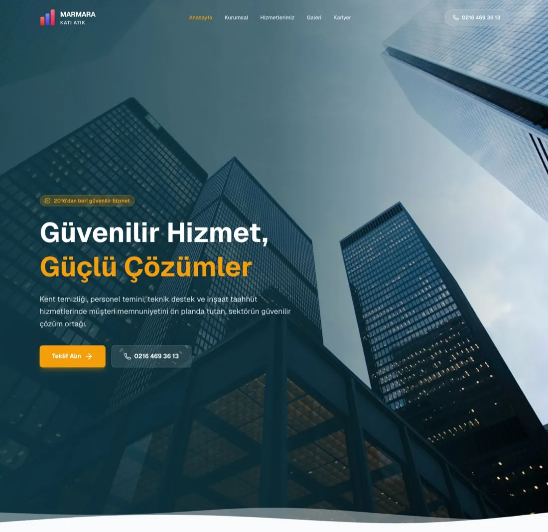 Marmara Katı Atık web sitesi